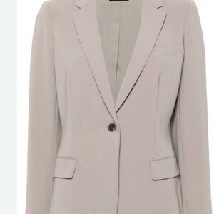 Theory Women's Beige Crepe Blazer Size 12 | Like New | Luxury Work Staple